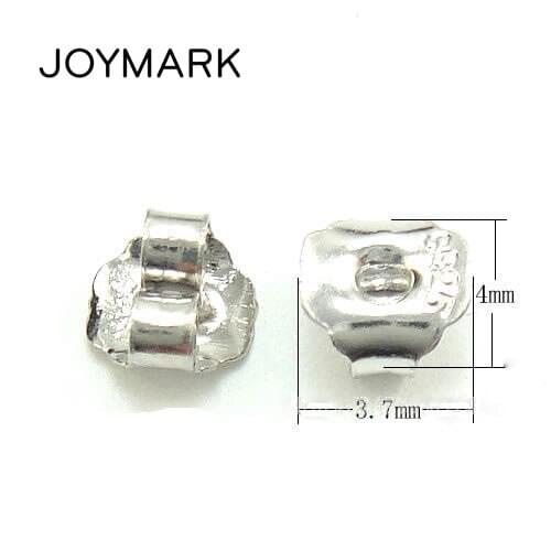 Wholesale 100 pairs/lot 4*3.7mm 925 Sterling Silver Stud Earring Backs Stopper Ear Nuts Jewelry Findings Components SEA-EB001