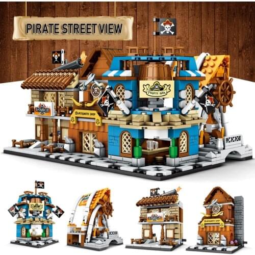 One Piece Luffy Pirates House of the Caribbean Movie And Anime Action Figures Building Blocks Kids Educational Toys For Children