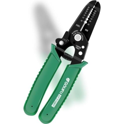 Wire Stripper Spring Labor Saving Pliers Belt Lock TPR Rubberized Handle Multifunctional Hand Tools