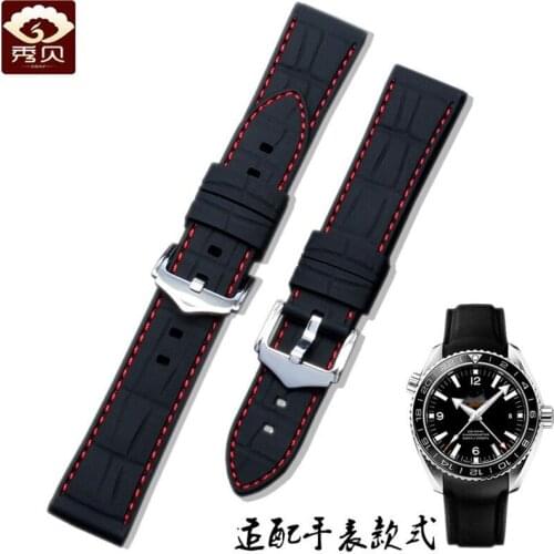 Common Used Natural Silicone Rubber Watchband 20mm 22mm 24mm Soft Waterproof Strap&Pin Buckle For Brands Quartz Automatic Watch