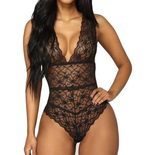 Sexy Lingerie Porno Babydoll Femme Transparent Lace Sexy Underwear Plus Size Lenceria Erotica Mujer Sexi Erotic Backless Teddy