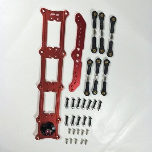 Aluminum Miracle Alu Alloy Servo Rudders Mount Rudder Tray Set with 5 inch Double Servo Arm For 3 Servo