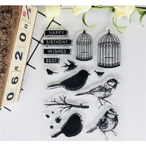 Fairy Silicone Clear Stamps For DIY Scrapbooking and Dies Cut Set/Bird and Cage New 2019 Card Making Bullet Journal Stamp T1539