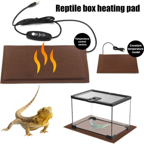 Reptile Heat Mat Reptile Terrarium Climbing Pet Heating Warm Pads Adjustable Temperature Controller Mats Reptiles Supplies