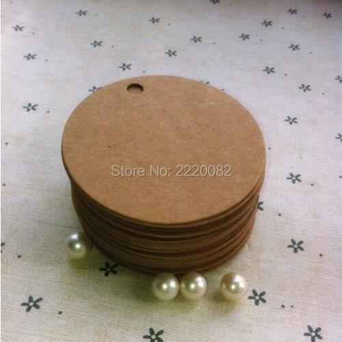 In stock 5.5x5.5cm round blank tag 350gsm craft paper 100 pcs a lot/paper card hang label