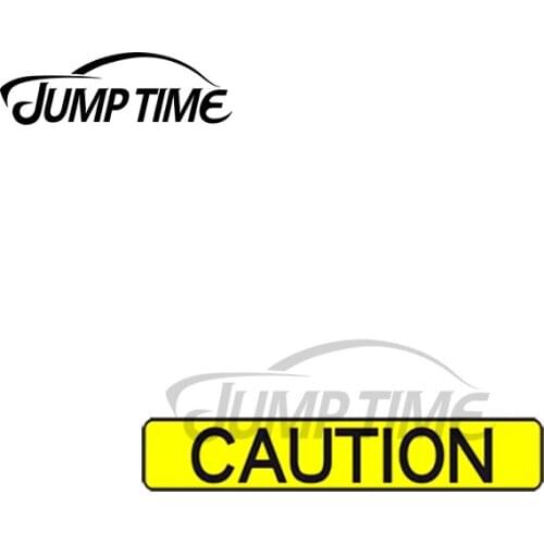 Jump Time 13 x 3.1cm For CAUTION Tape Symbol Signorance RV Car Stickers Windows Scratch-proof Vinyl Car Wrap Waterproof Decal