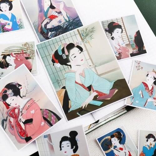 Vintage Japanese beauty stickers/Scrapbooking Stickers /Decorative Sticker /DIY Craft Photo Albums