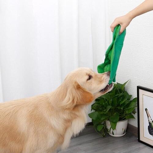 Teddy Green Puzzle Pit Pressure Entertainment Toy Pea Shape Sniff Ball Molar Stick Plush Vocalization Boredom Relieve Dog Toy