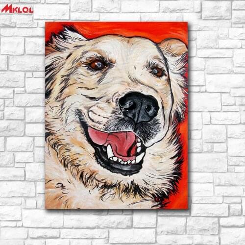 Golden Retriever Dog Art Painting modern prints oil paintings home art decorative living room wall picture without frame