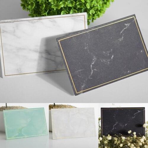 1PC Creative Marbled Gold Stamping Card Fold Greeting Card Birthday Wishes Wedding Invitation Card Festival Party Supplies