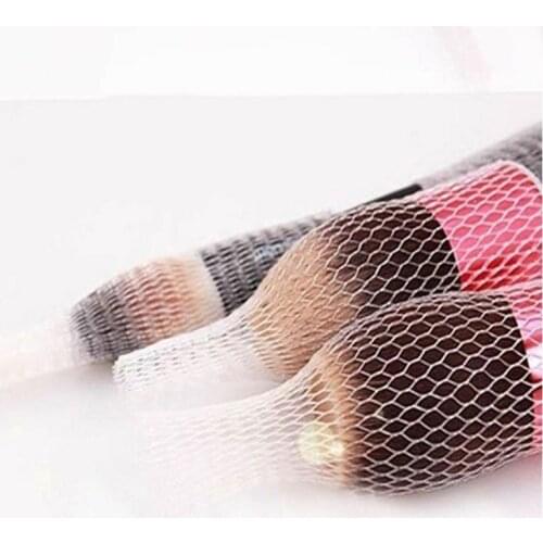 100 pcs Make Up Brush Pen Netting Cover Mesh Sheath Protectors Guards Protective cover Sheath Net (White)
