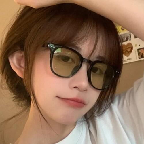 2021 New Fashion Personalized Vintage Sun Protection Women PC Square Oversized Outdoor Sports Full Frame Ins Plain Sun Glasses