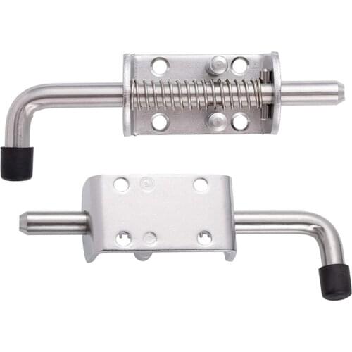 304 Stainless Steel 6.5inch Spring Pin Latch Lock Assembly for Doors Cabinets and Utility Trailer Gate - Heavy Duty