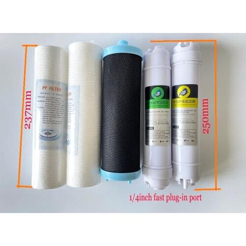 9inch Filter Cartridges Replacement(5Pieces/Set) for Smart 5 Grade Undersink Kitchen Water Purifier QY-UF3002