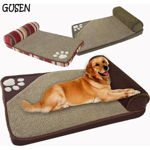 Large dog kennel 2020 Fashion classic pet bed mat large and small pet kennel bed comfortable pillow bed 2 colors S-XL