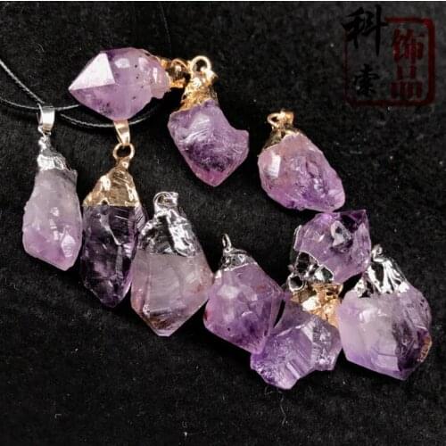 Pure natural amethyst crystal crystal cluster amethyst base stone pendant hot style
