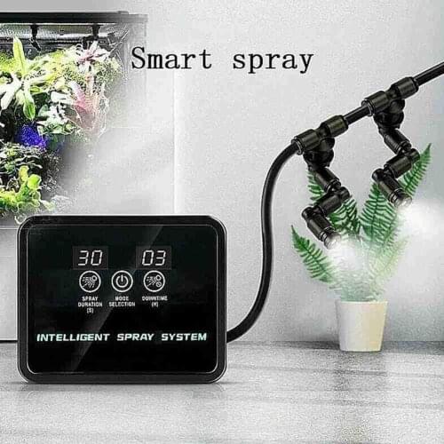 Intelligent Reptile Fogger Terrariums Humidifier Electronic Timer Automatic Mist Rainforest Spray System Kit Sprinkler