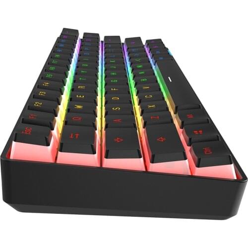 Jelly Pudding Keyboard Rainbow Backlit PBT Sublimation Keycap Two-color Injection Mechanical Keyboard Bluetooth-compatible