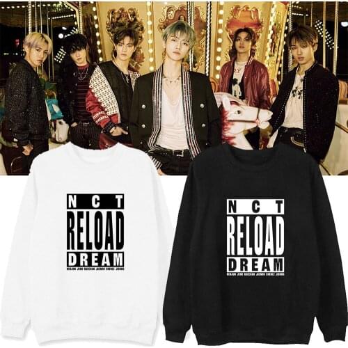 Korean Fashion Kpop NCT DREAM Hoodie Harajuku New Album Reload K-pop Sweatshirts Pullovers Women Loose Hoody Streetwear Hiphop