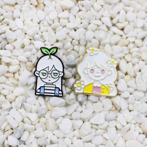 Pretty Girls Enamel Pin With Long Hair brooch Lapel pin Denim Jeans shirt bag Cartoon Jewelry Gift for fashion people