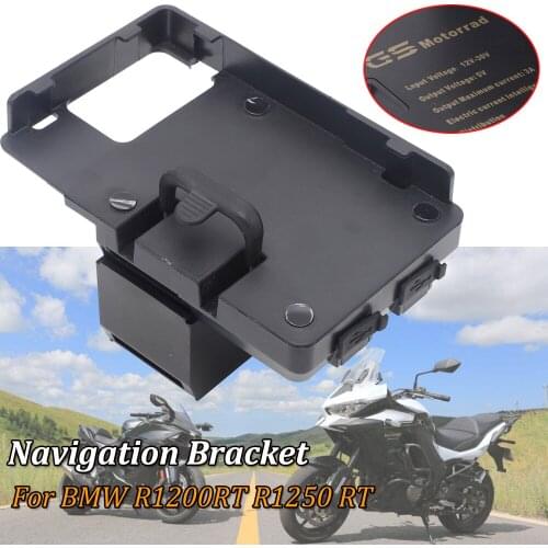 Mobile Phone USB Navigation Bracket Motorcycle USB Charging Mount For BMW R1200RT R1200 RT 2014 2015 2016 2017 2018 2019
