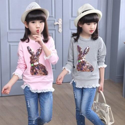 2019 fashion autumn children brand clothing for kids girl full long sleeve cotton t shirts tops baby girl o neck cartoon clothes