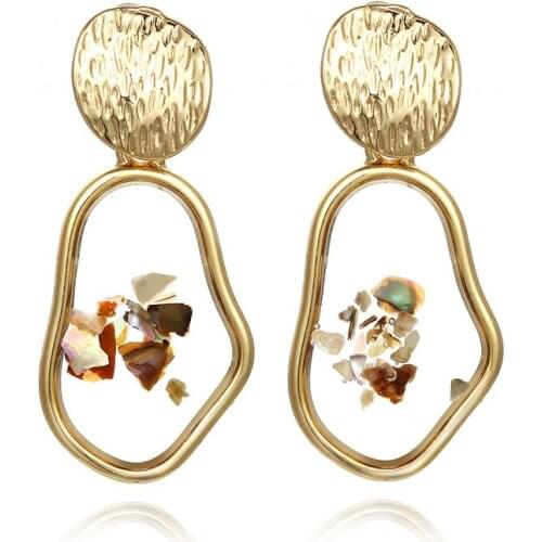 Fashion jewelry geometric vintage aesthetic resin earrings geometric harajuku accessories for women boho boucle d’oreille femme