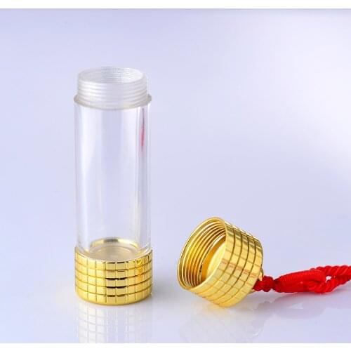 Dog Cremation Necklace Openable Acrylic Tube Urn Pendant Keepsake Jewelry For Pet Cat