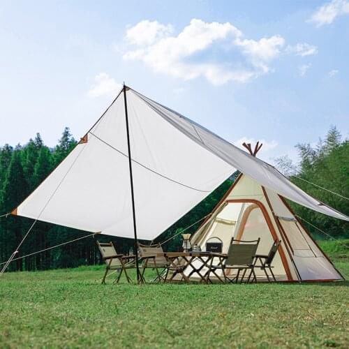 4 Person Tent Pyramid Style Hand-Made Camping Equipment Oxford Waterproof Material Free Accessories