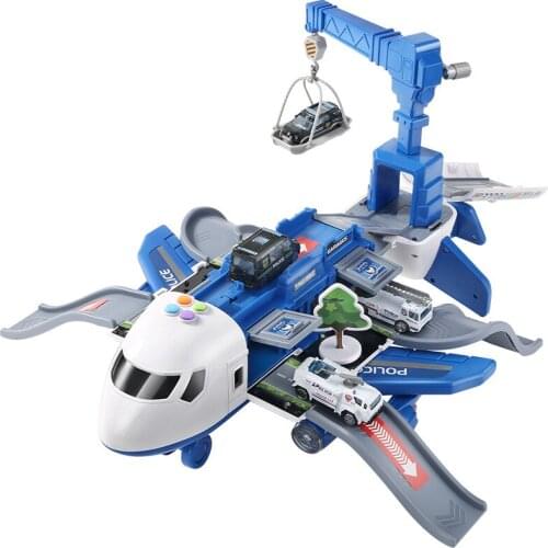 Large Size Passenger Plane Deformation Music Simulation DIY Track Inertia Toy Aircraft Kids Airplane Toy for Childrens Day Gift