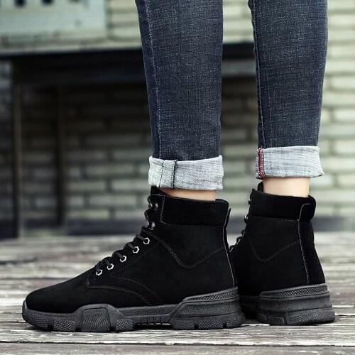 Leisure boty sapatos black dress spring leather sapato casual hot sport cuero coturno casuales de boots slip 2020 causal hombre