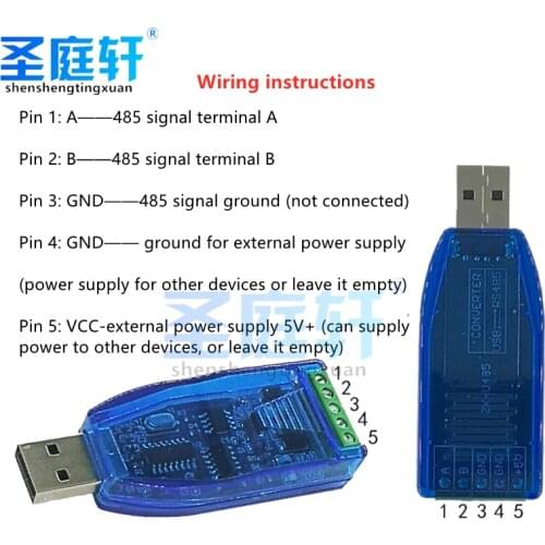 Industrial USB TO RS485 Converter, Enhanced Protection, V2.0 Compatibility, RS-485 A Standard Connector Board Module
