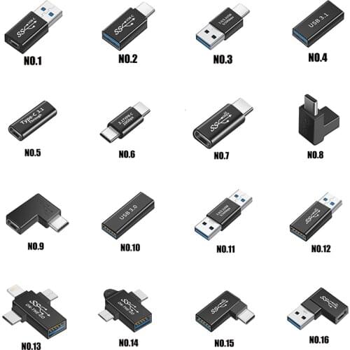 USB3.1 Micro usb Type-c 2 in 1 otg Plug jack Power Connector Charging Adapter Type-C Extension Cable for Laptop Tablet Phone