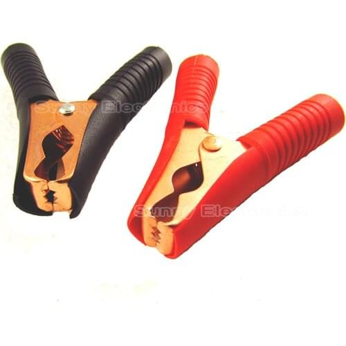 20 PCS 90MM 100A Car Battery Clip Crocodile Car Caravan Van Battery Test Lead Clips Insulated Alligator Clamp