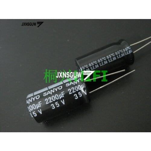 20PCS Original SANYO 35V2200UF 16X31MM black Aluminum electrolytic capacitors 2200uF/35v 85 degrees 2200UF 35V