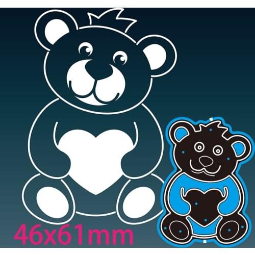 46*61mm Cute Bear Cutting DIES Stencil DIY Scrapbook Embossing Card Craft Template Paper Photo Album