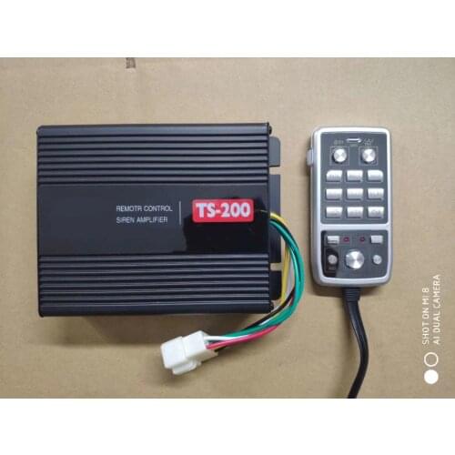 TS-200 100W car alarm warning siren emergency amplifiers with MP3 bluetooth player,remote controller,microphone(without speaker)