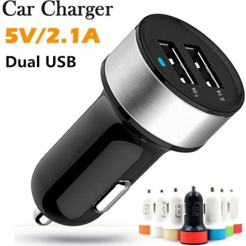 Dual USB Car Charger Adapter 5V 2A Universal car-charger For iPhone 8 7 7 5 4 Samsung LG HTC xiaomi mobile phone charger