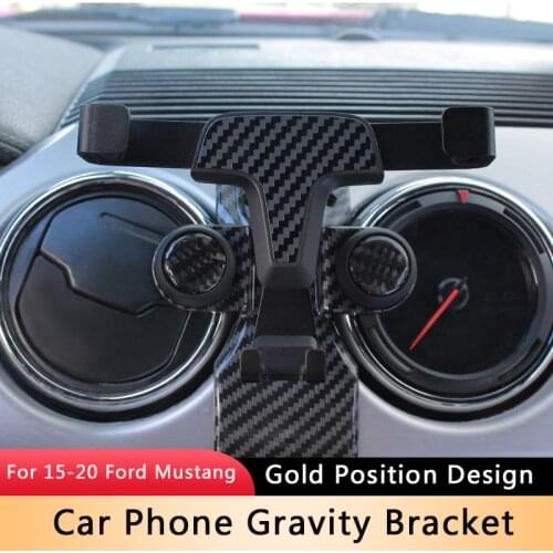 TAJIAN Car Mobile Phone Holder Air Vent Mount Bracket GPS Clip Stand 360 Degree Rotatable Support For Ford Mustang 2015-2020