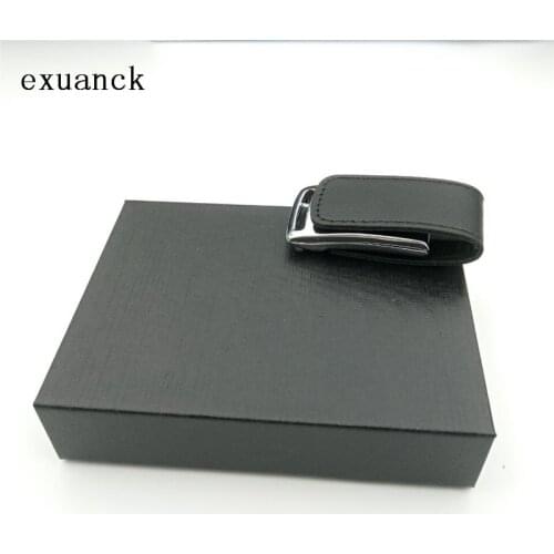 Exuack Custom Logo Gift Usb Sticks Art Leather 4GB 8GB 16GB 32GB Usb 2.0 Memory Sticks Flash Pen Drive (Over 40pcs Free Logo)