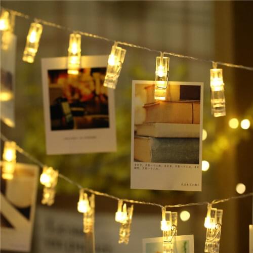 Garland 1.5M 2M 3M LED Light Strings Christmas Fairy Light for Photo Clip String Lights Battery Powered Outdoor Wedding Lamp