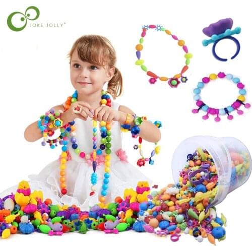 DIY Handmade Beaded Toy with Accessory Set Children Girl Weaving Bracelet Jewelry Making Toys Educational Children Gift ZXH