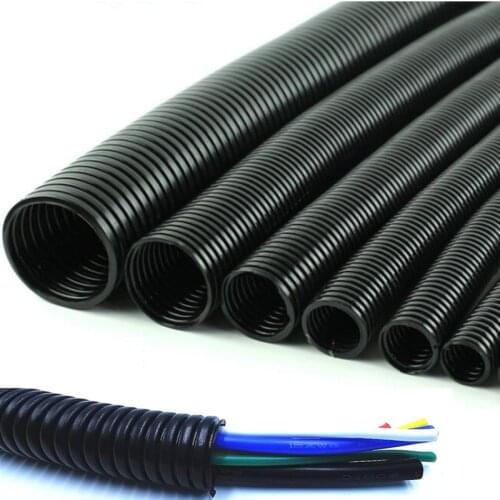 2M Insulation Corrugated tube pipe PP wire harness casing Cable Sleeves cord duct cover for auto car Mechanical line protecter