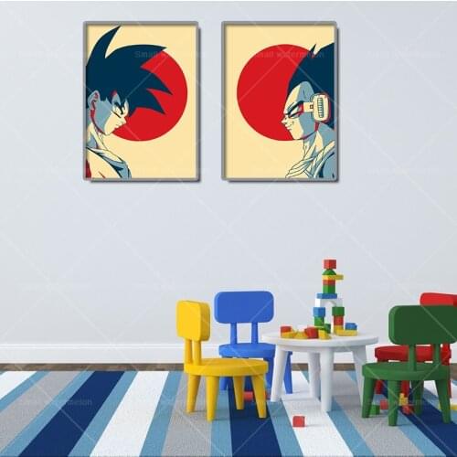 Classic Anime Dragon Ball Poster Goku Canvas Painting Mural Living Room Boy Bedroom Home Wall Decoration Kids Gifts