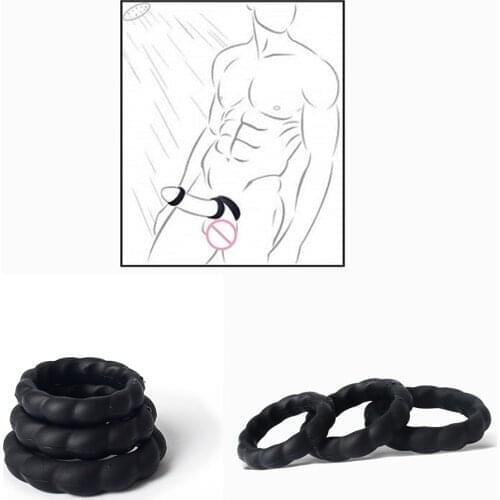 3Pcs/Set Silicone Cock Ring Delayed Ejaculation For Man Sex Shop Penis Rings For Dick Silicone Erection Rings Sex Toys For Male