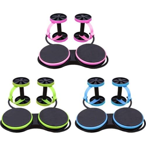 Multi-function Abdominal Wheel Two-wheel Abdomen Arm Tension Fitness Equipment Home Twisting All-round Fitness Machine