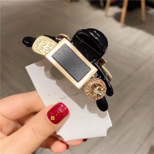 Fashion Girl Sweet Rhineston Hair Claws Beam Hairpin Women Hair Accessories Beauty Hair Crab Clamp Headwear small Hair Clip