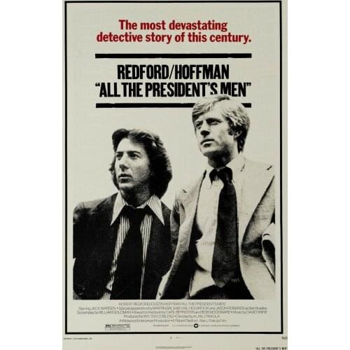 All the President Men 1976 Movie Wall Sticker Silk Poster Art Light Canvas Home Decoration