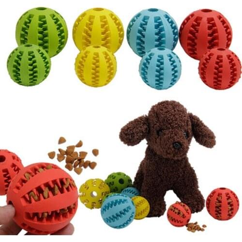 Soft Pet Dog Toys Toy Funny Interactive Elasticity Ball Dog Chew Toy For Dog Tooth Clean Ball Food Extra-tough Rubber Ball Dog