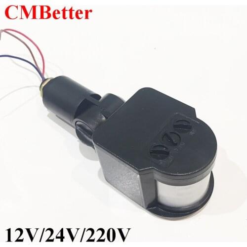 Newest Motion Sensor 220V 12V Motion Detector Automatic Infrared PIR Sensor 220V 180 Degree Rotating Outdoor Timer Light Switch